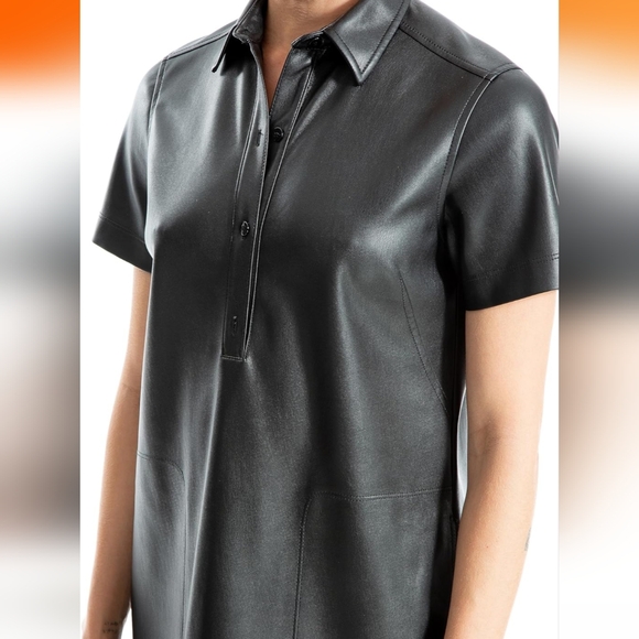 Max Studio Faux Leather Dress Size Small - Picture 3 of 8